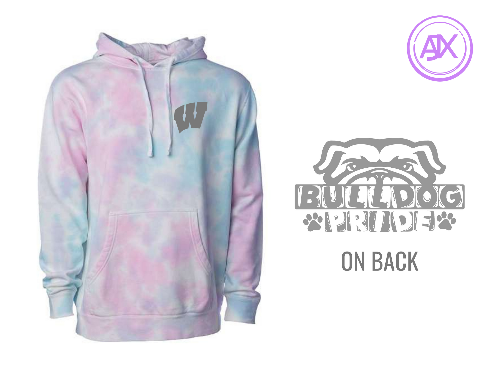 Cotton Candy Bulldog Spirit Hoodie Shop Jax Apparel