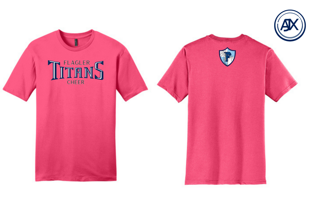 Youth Pink Cares Flagler Cheer Logo Tee