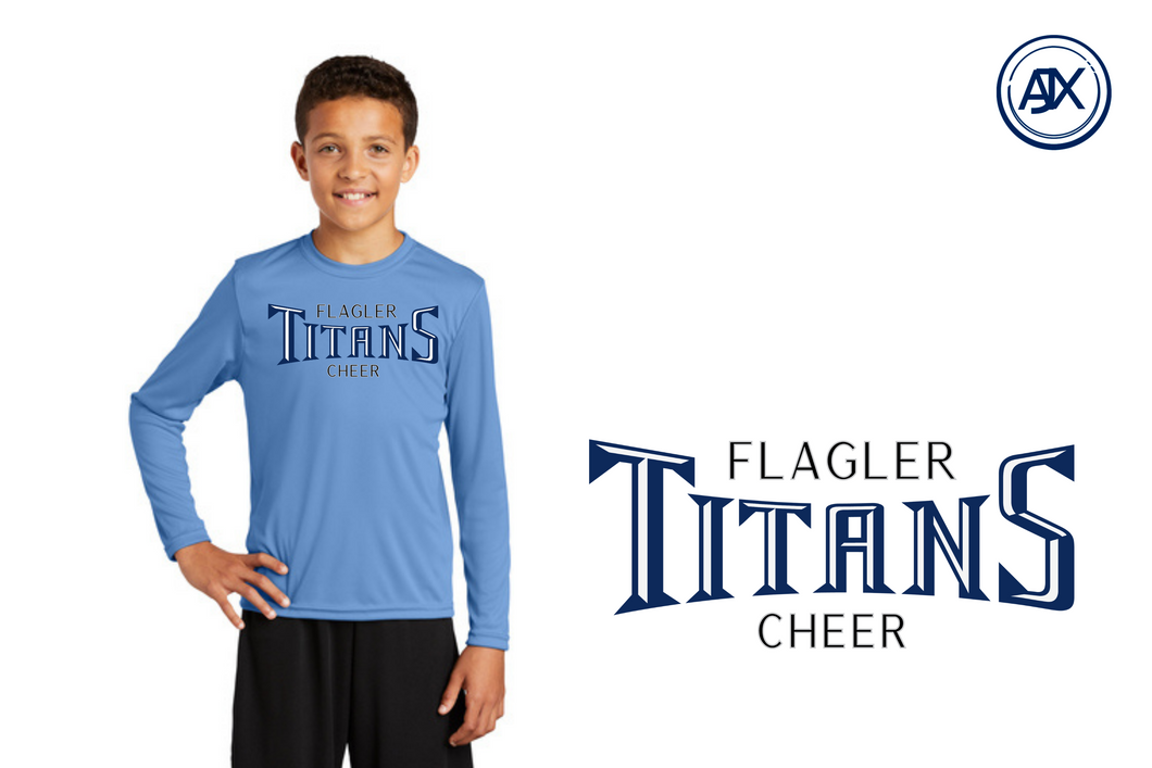 Youth Titans Performance Long Sleeve Cheer Tee
